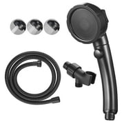 KAIYING Chrome High Pressure Handheld Shower Head with ON/OFF Pause Switch, 3 Spray Modes Shower Wand with Shut Off Button, Removable Camper Shower Head with Hose and Adjustable Angle Bracket